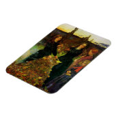 Meisjes verzamelen herfst bladeren voor een vreugd magneet (Linkerzijde)