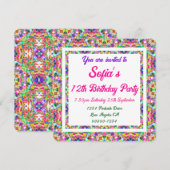 Meisjes Vibrant Summer Green Helderheid Paarse ver Kaart (Voorkant / Achterkant)