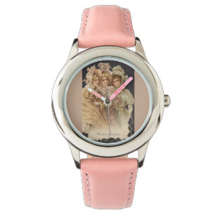  meisjes Victoriaans kerstroze Kinder Bekijk de  k Horloge
