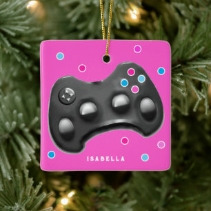 Meisjes Video Gamer Collectible Keramisch Ornament