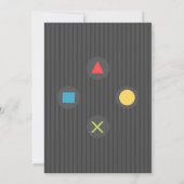 Meisjes Videospel Verjaardagsfeestje Kaart (Achterkant)