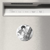 Meisjes vinden een vogelnest magneet (Insitu (Vaatwasser))