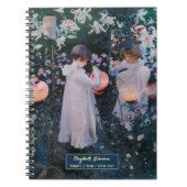 Meisjes Vintage Kunst Elegante Script Gouden Naam  Notitieboek (Voorkant)