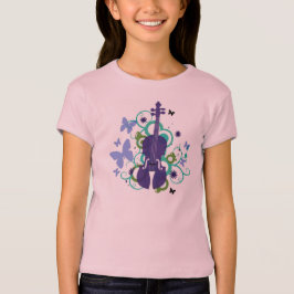 Meisjes Violin Flutter Fly T-Shirt