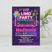 Meisjes VIP Limo Verjaardagsfeest Kaart (Staand voorkant)