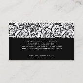 Meisjes  Visitekaartje met witte rozen (Achterkant)