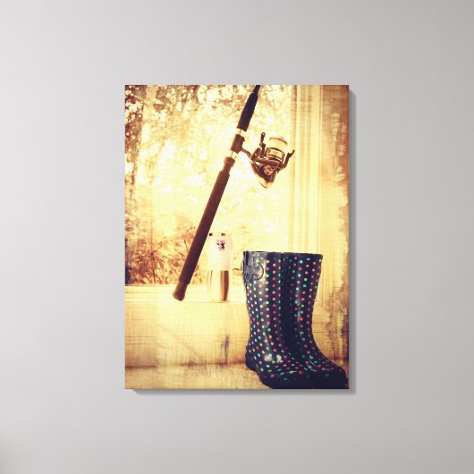 Meisjes vissen ook canvas afdruk (Voorkant)