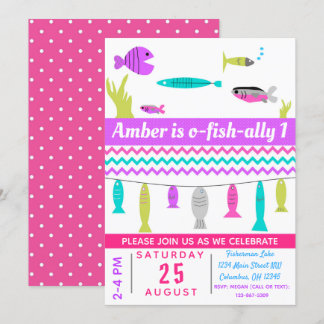 Meisjes Vist Kinderen van Birthday Kaart