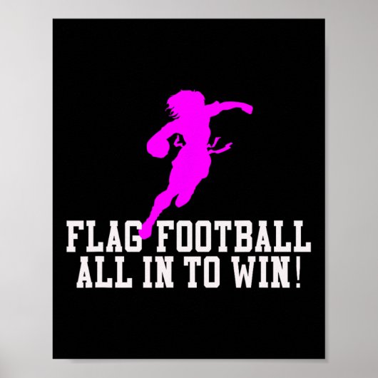 Meisjes Vlag Football voor kinderen Jeugd of vrouw Poster (Voorkant)