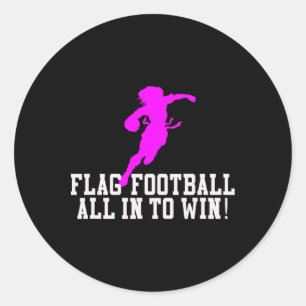 Meisjes Vlag Football voor kinderen Jeugd of vrouw Ronde Sticker