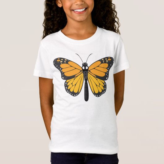 "Meisjes vlinder design T-shirt" T-shirt (Voorkant)