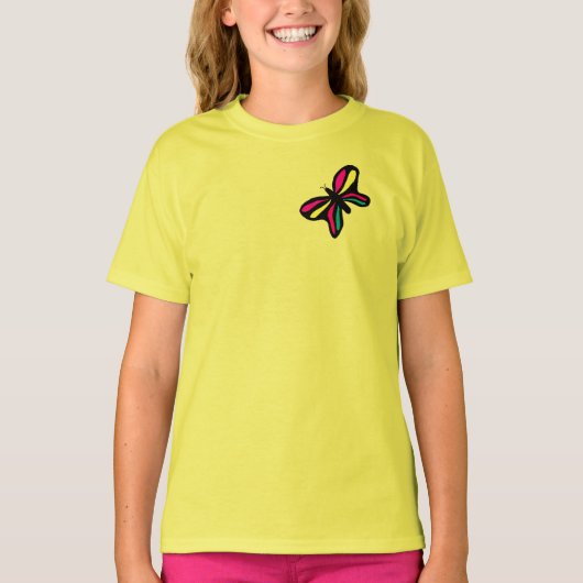 Meisjes vlinder T-shirt (Voorkant)