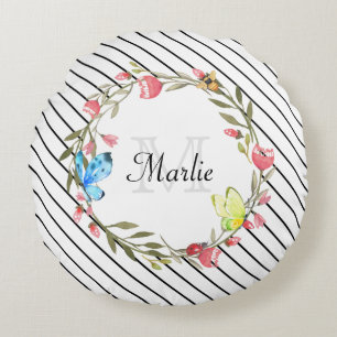 Meisjes vlinderbloemige dunne zwarte strepen en na rond kussen