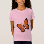 meisjes vlinderroze classic casual T-Shirt (Voorkant)