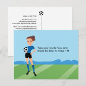 Meisjes Voetbal Briefkaart (Voorkant / Achterkant)