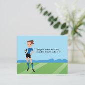 Meisjes Voetbal Briefkaart (Staand voorkant)