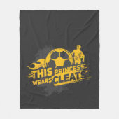 Meisjes Voetbal Deze prinses draagt schoonheid Fleece Deken (Voorkant)