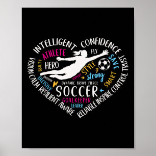 Meisjes Voetbal Doelman Hart Liefde Voor Keeper Ti Poster