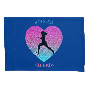 Meisjes Voetbal Gepersonaliseerde Pillowcase Kussensloop