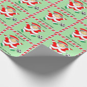 Meisjes Voetbal Kerstcadeau Cadeaupapier (Hoek)