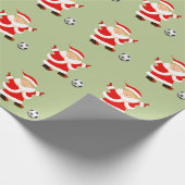 Meisjes Voetbal Kerstcadeau Cadeaupapier (Hoek)