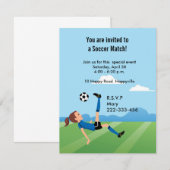 Meisjes voetbal met illustratie kaart (Voorkant / Achterkant)