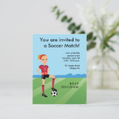 Meisjes voetbal met illustratie kaart (Staand voorkant)