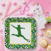 Meisjes Voetbal Party Papier Bord (Feest)