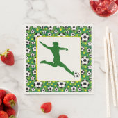 Meisjes Voetbal Party Papier Bord Servet (Insitu)