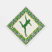 Meisjes Voetbal Party Papier Bord Servet (Hoek)