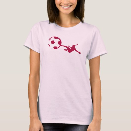 Meisjes Voetbal Rood T-shirt (Voorkant)