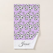 Meisjes Voetbal Roze Kind Handdoek (Handdoek)