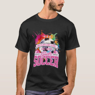 Meisjes Voetbal Team Spelen Als Een Meisje Schatti T-shirt