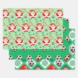 Meisjes Voetbal Vakantie Cadeauverpakking Papier Inpakpapier Vel