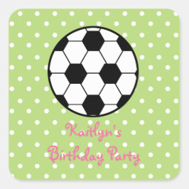 Meisjes Voetbal Verjaardagsfeestje Stickers