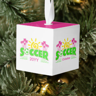 Meisjes Voetbal Zonneschijn Palmbomen Decoratie