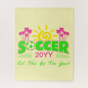 Meisjes Voetbal Zonneschijn Palmbomen Legpuzzel