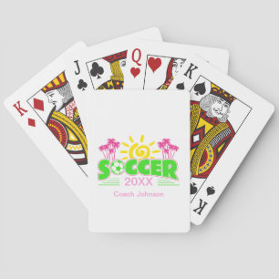 Meisjes Voetbal Zonneschijn Palmbomen Pokerkaarten