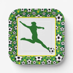 Meisjes Voetbalfeestje Papieren Bord