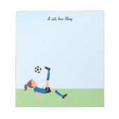 Meisjes Voetbalspeler Notitieblok (Voorkant)