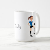 Meisjes Voetbalspeler Persoonlijk Koffiemok (Voorkant rechts)