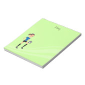 Meisjes Voetbalspeler Persoonlijk Notitieblok (Linkerzijde)