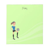 Meisjes Voetbalspeler Persoonlijk Notitieblok (Voorkant)