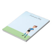 Meisjes Voetbalspeler Persoonlijk Notitieblok (Linkerzijde)