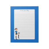 Meisjes Voetbalspeler Persoonlijk Notitieblok (Linkerzijde)