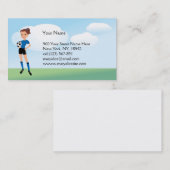 Meisjes Voetbalspeler Persoonlijk Visitekaartje (Voorkant / Achterkant)