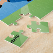 Meisjes Voetbalspeler Puzzle met tin Legpuzzel (Zijkant)