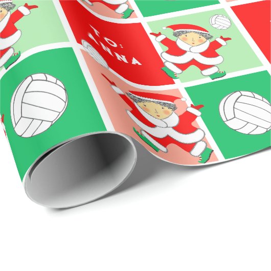 Meisjes Volleybal Kerst Cadeaupapier (Rol Hoek)