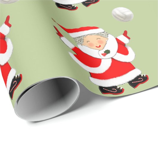Meisjes Volleybal Kerst Cadeaupapier (Rol Hoek)