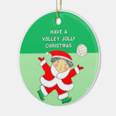 Meisjes Volleybal Kerstmis Collectible Keramisch Ornament (Links)